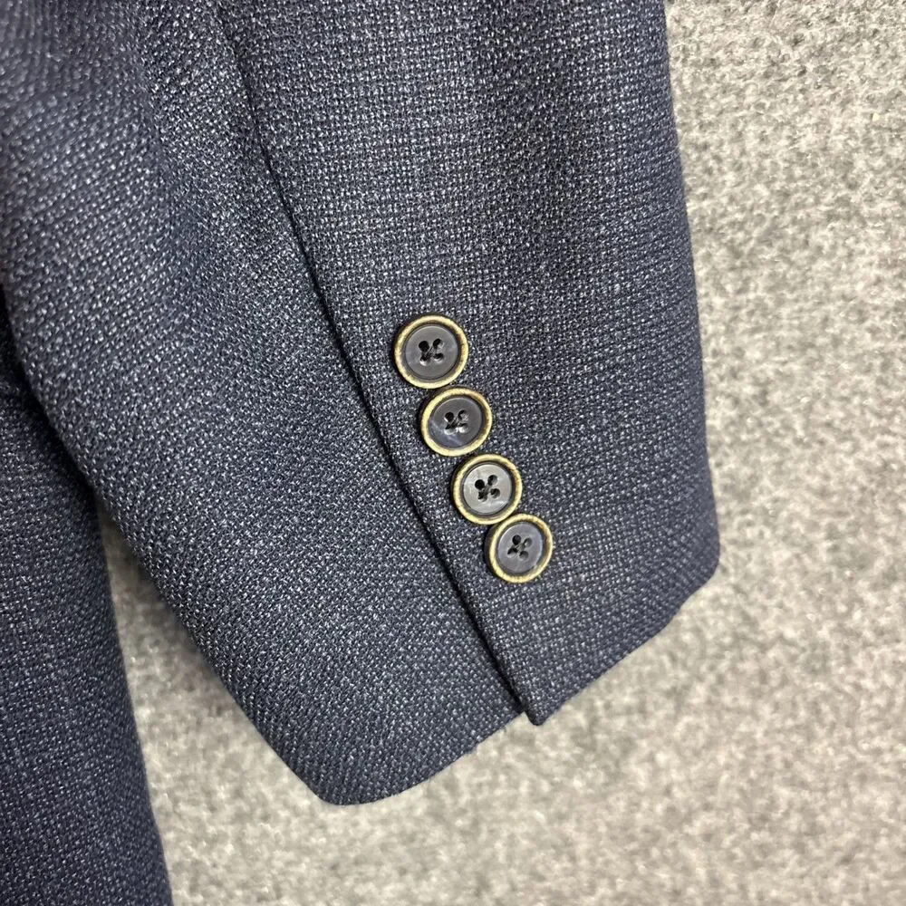 Samuelsohn  Blazer suit jacket Mens Size 45 R Blue Wool